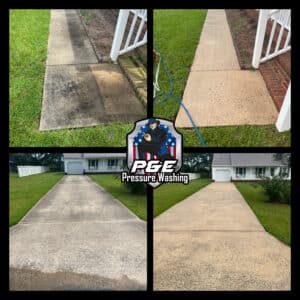 sidewalk cleaning of concrete in the goldsboro area