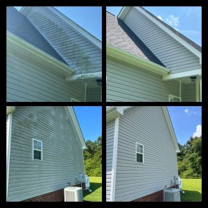 soft washing the exterior of house in Goldsboro NC
