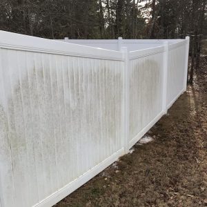 Fence cleaning dirt removal