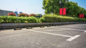 parking lot that is cleaned